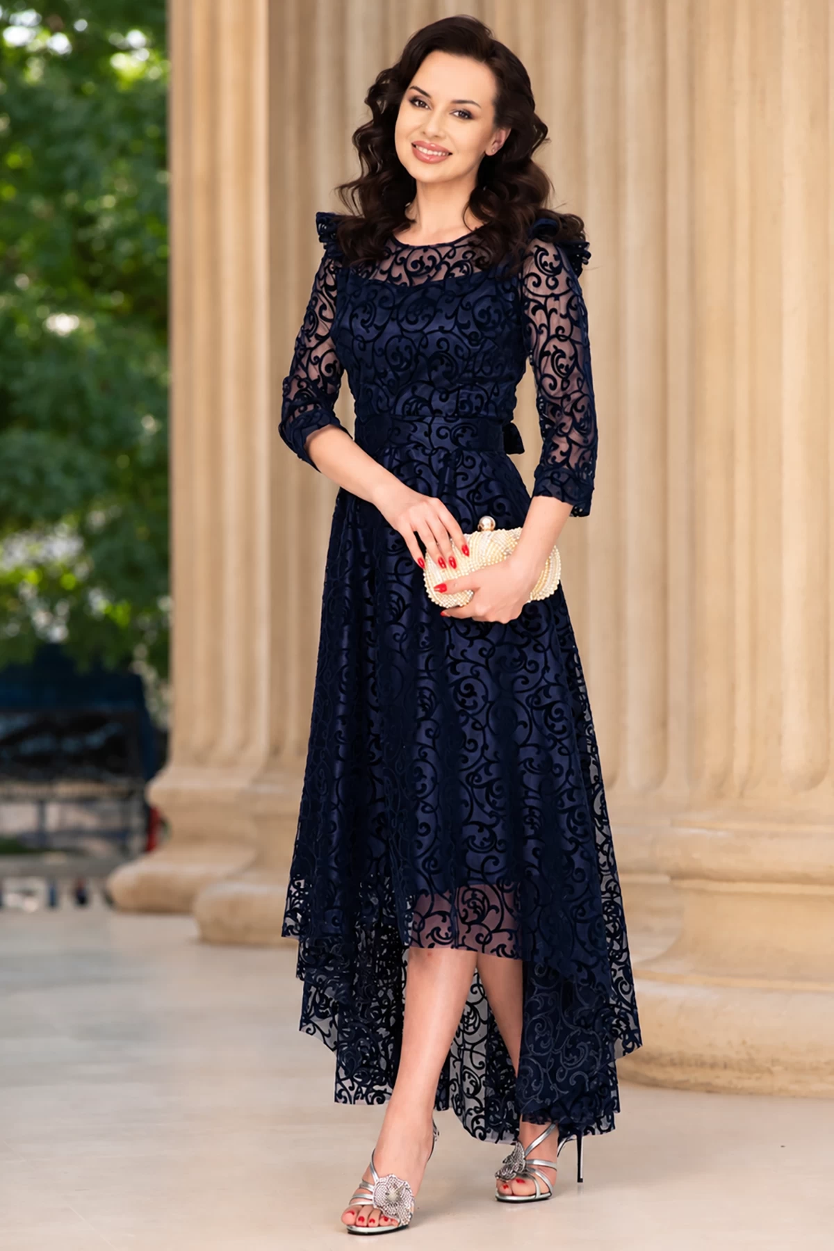 Rochie Ocazie Bleumarin Ella Collection - imagine 2