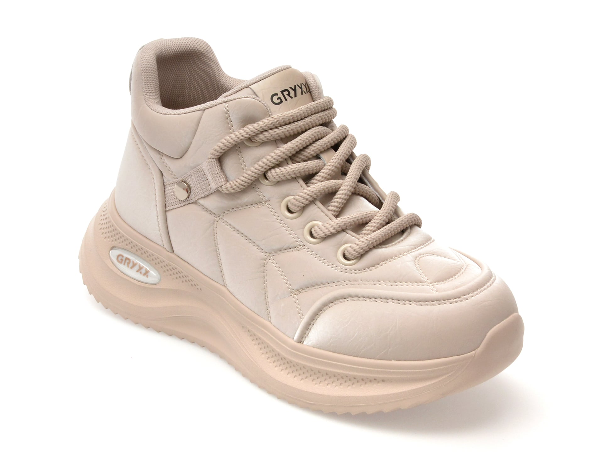 Ghete GRYXX Bej - Piele Ecologică