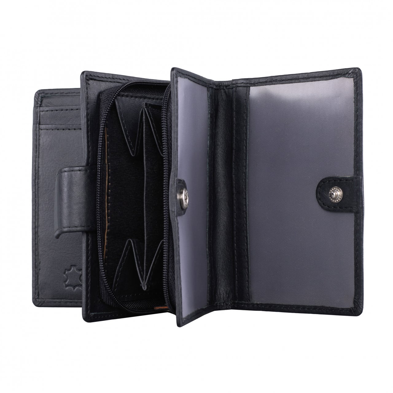 Portofel Delis Melusine PT1222 Piele Naturală Negru - imagine 5