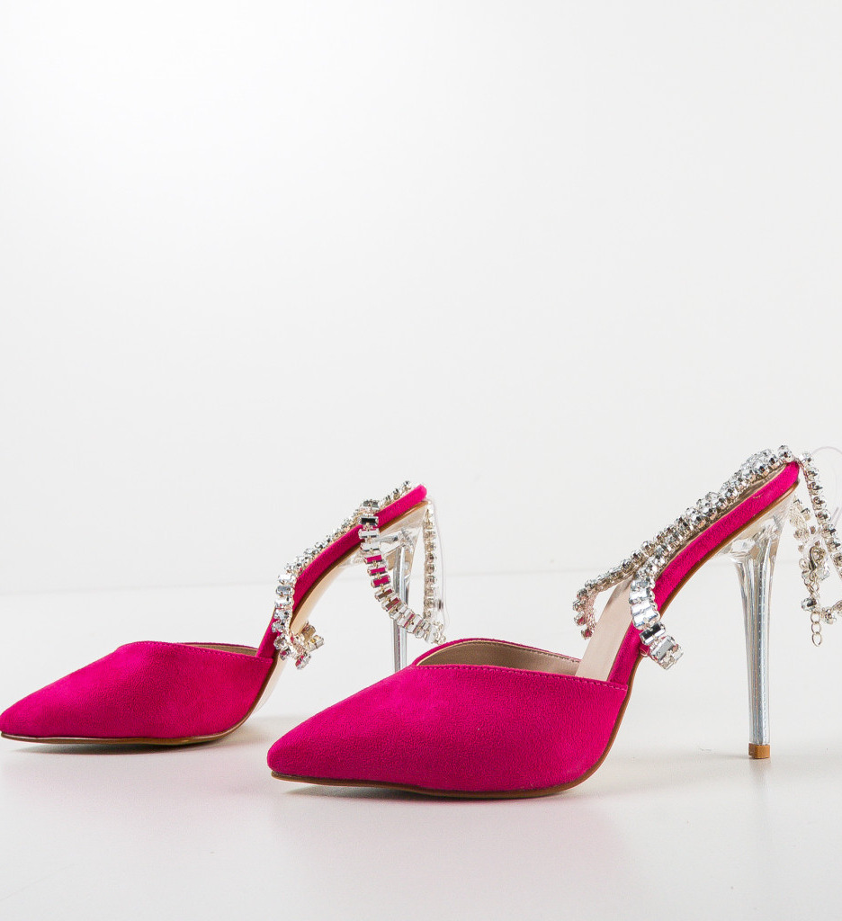 Pantofi Snaider Fuchsia cu toc elegant - imagine 7