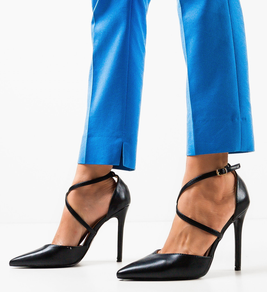Pantofi cu toc Arpat negri eleganți și confortabili - imagine 10