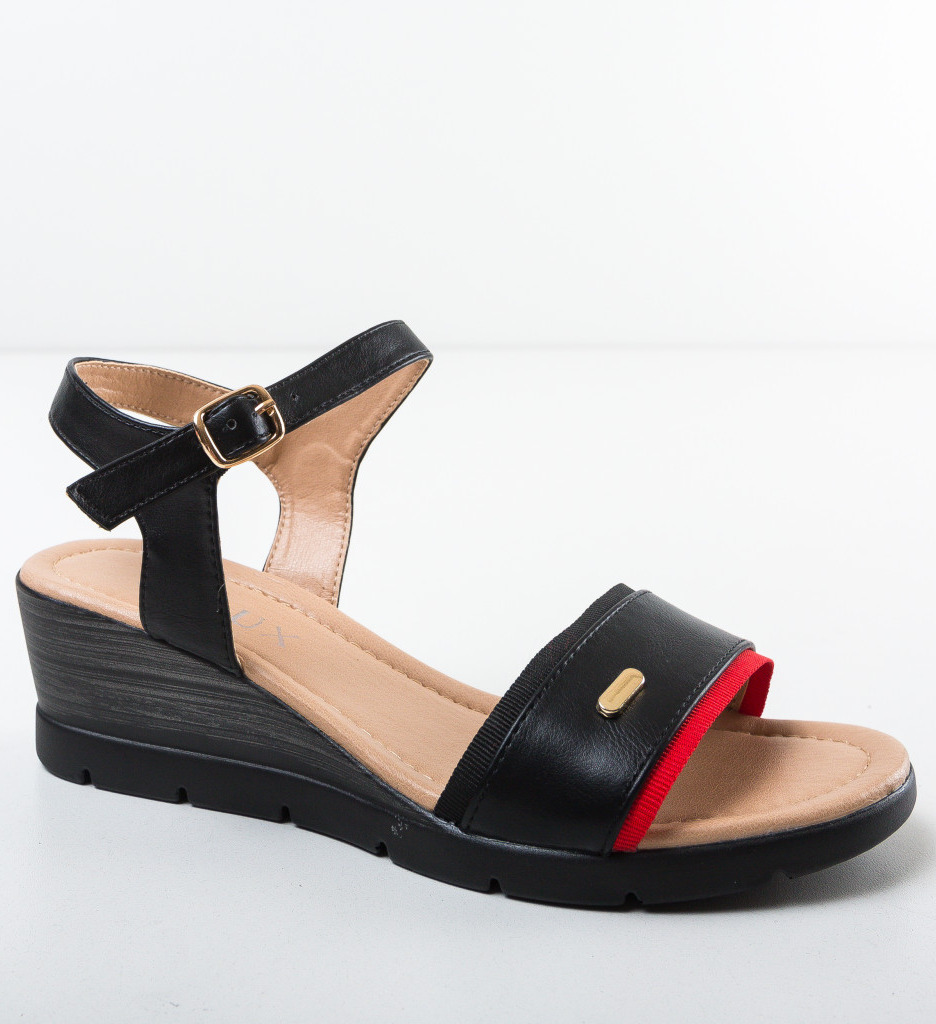 Sandale Contie Negre - Eleganță și Confort - imagine 5