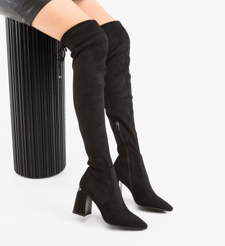 Cizme Dama Yhhy Negre - Eleganță și Stil - imagine 3
