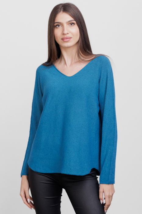Pulover Vascoza Turcoaz Shopika | Versatil