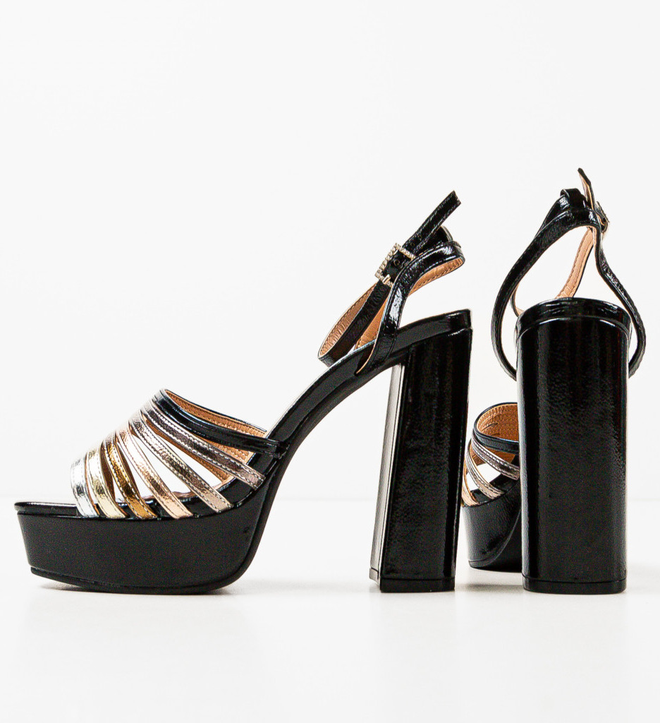 Sandale cu Toc Neophy Negre - Eleganță și Stil - imagine 8