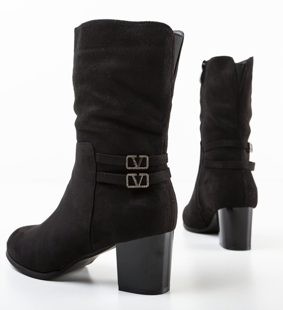 Botine Staples Negre 2 - Eleganță și Stil - imagine 7