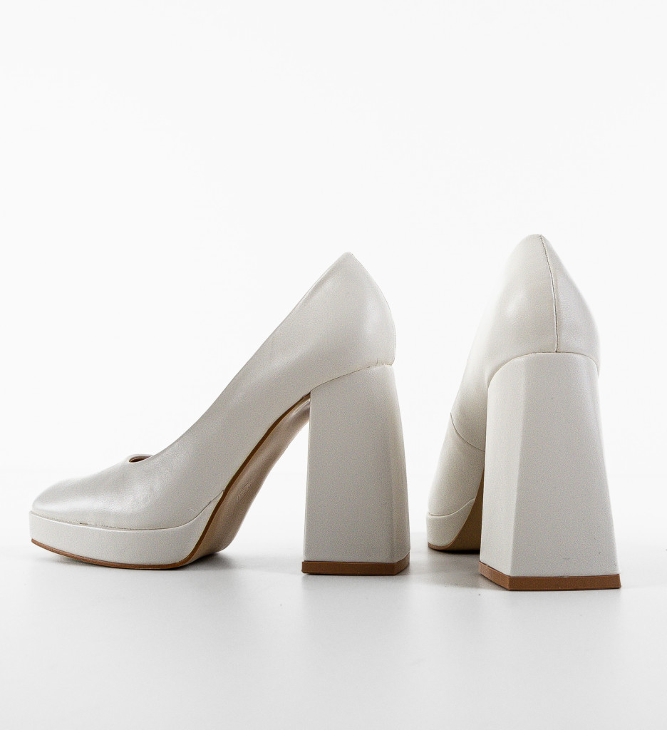 Pantofi dama Violet Albi cu toc elegant - imagine 6