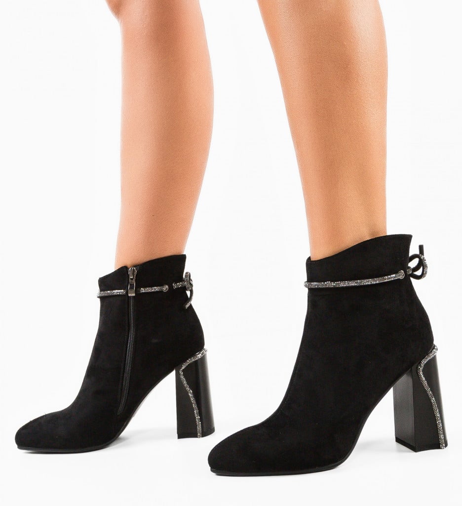 Botine Dama Ephraim Negre - Eleganță și Stil - imagine 3