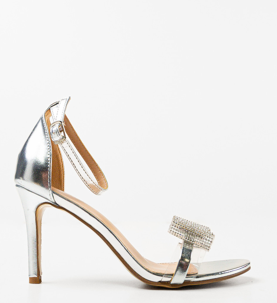 Sandale cu Toc Argintii Martye - Eleganta si Stil - imagine 7