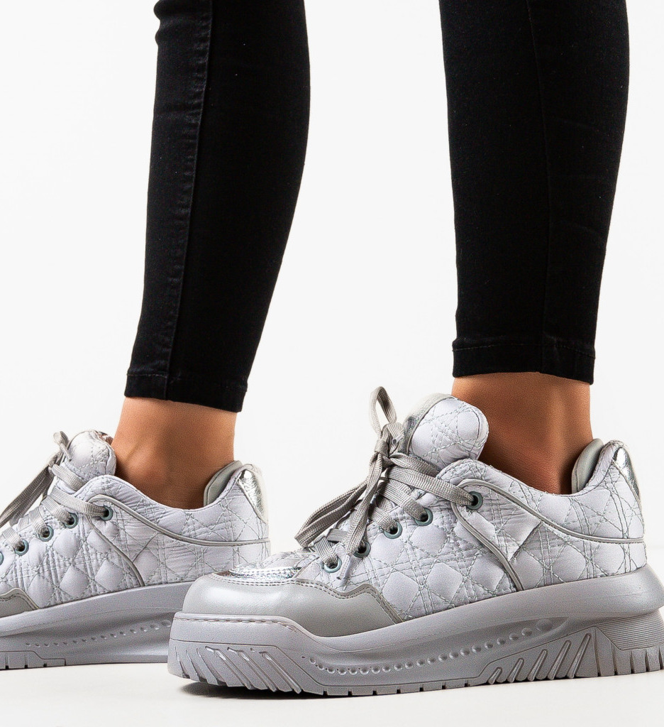 Sneakers Dama Gaston Gri - Confort Urban - imagine 2