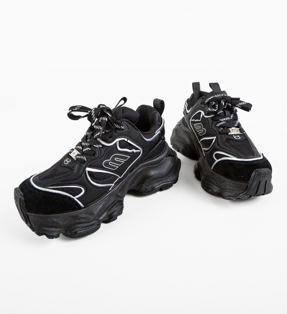 Sneakers Dama Galata Negri - Confort Urban - imagine 6