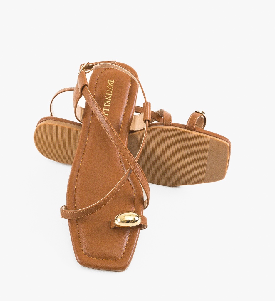 Sandale Dama Yusti Camel - Eleganță și Confort - imagine 5