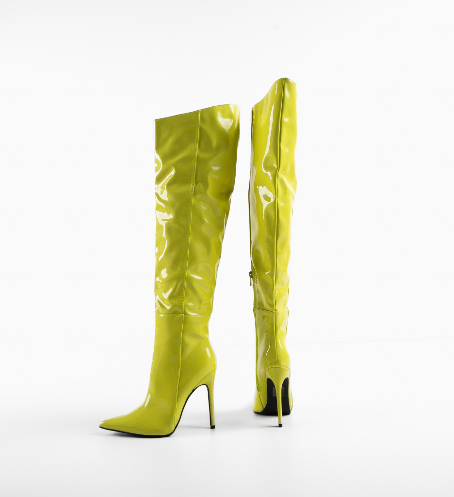 Bybyam Cizme Galbene cu Toc - Eleganță Asigurată - imagine 4