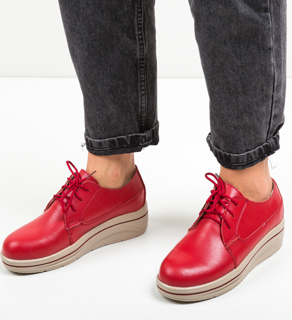 Pantofi Casual Lionata Rosii - Stil și Confort - imagine 2