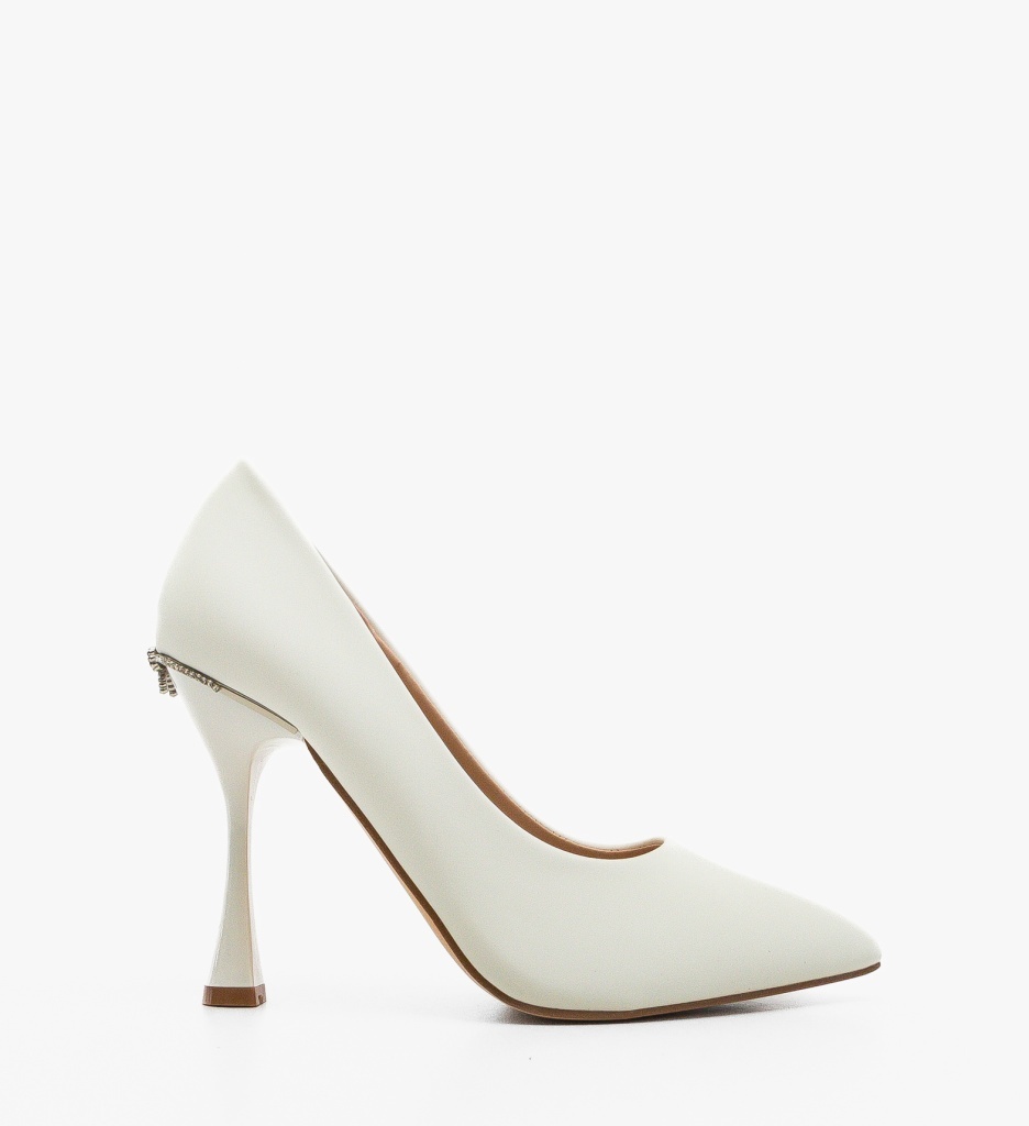 Pantofi cu toc Linda Albi – Eleganță și Stil - imagine 6