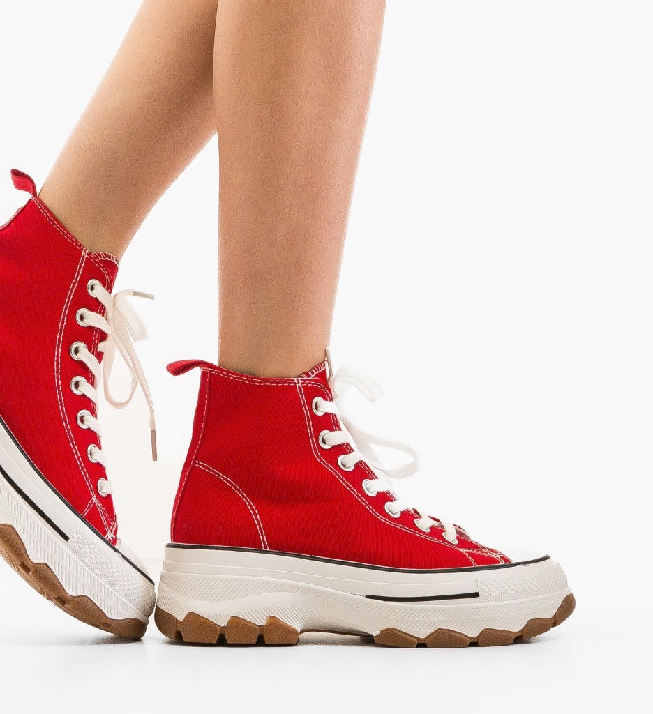 Sneakers Dama Blait Rosii - Confort și Stil