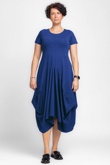 Rochie Tricot Bumbac Albastră Pierino | Stil Comfort