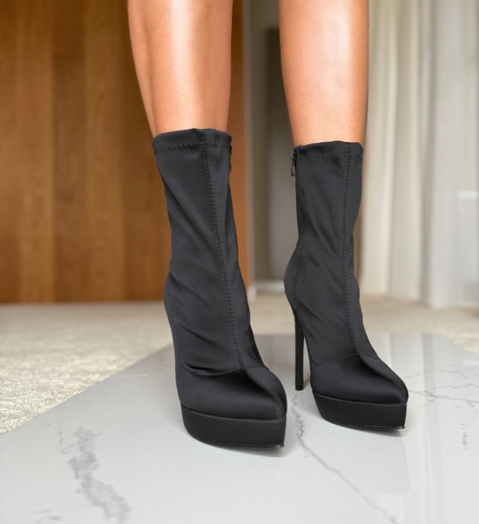 Botine Dama Jahoi Negre - Eleganță și Stil - imagine 4