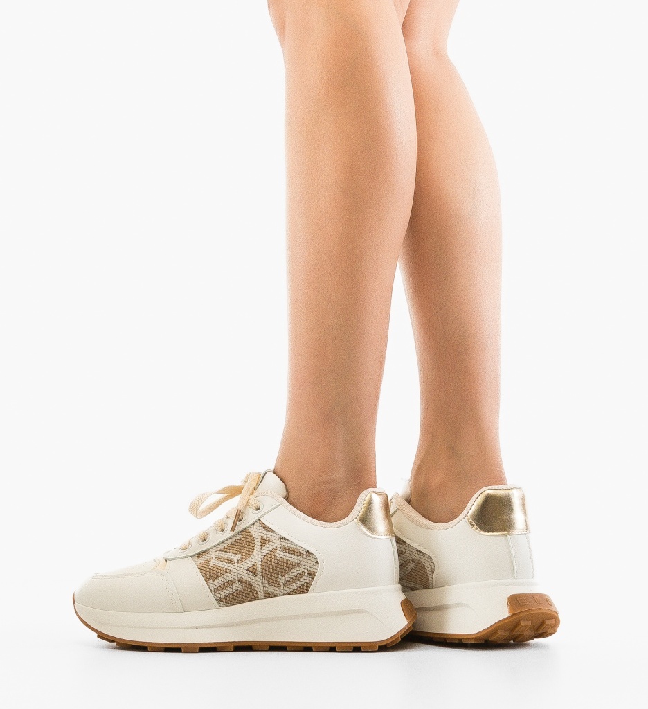 Sneakers Dama Hinav Albi | Confort și Stil Zilnic