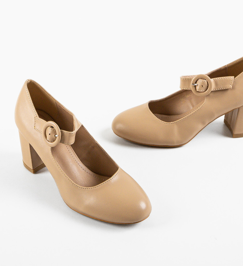 Pantofi Dama Bej cu Toc | Eleganță și Confort - imagine 7