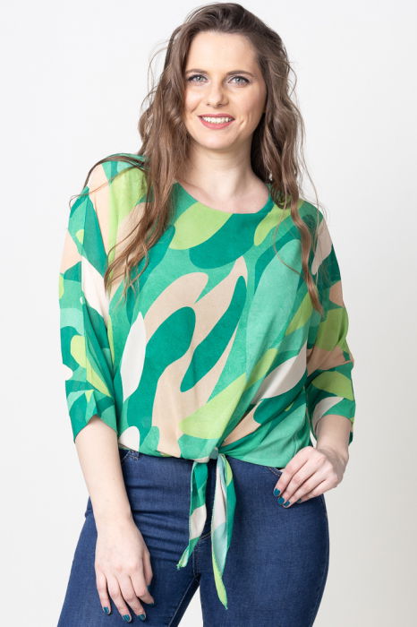 Bluza Lejeră Shopika cu Imprimeu Abstract