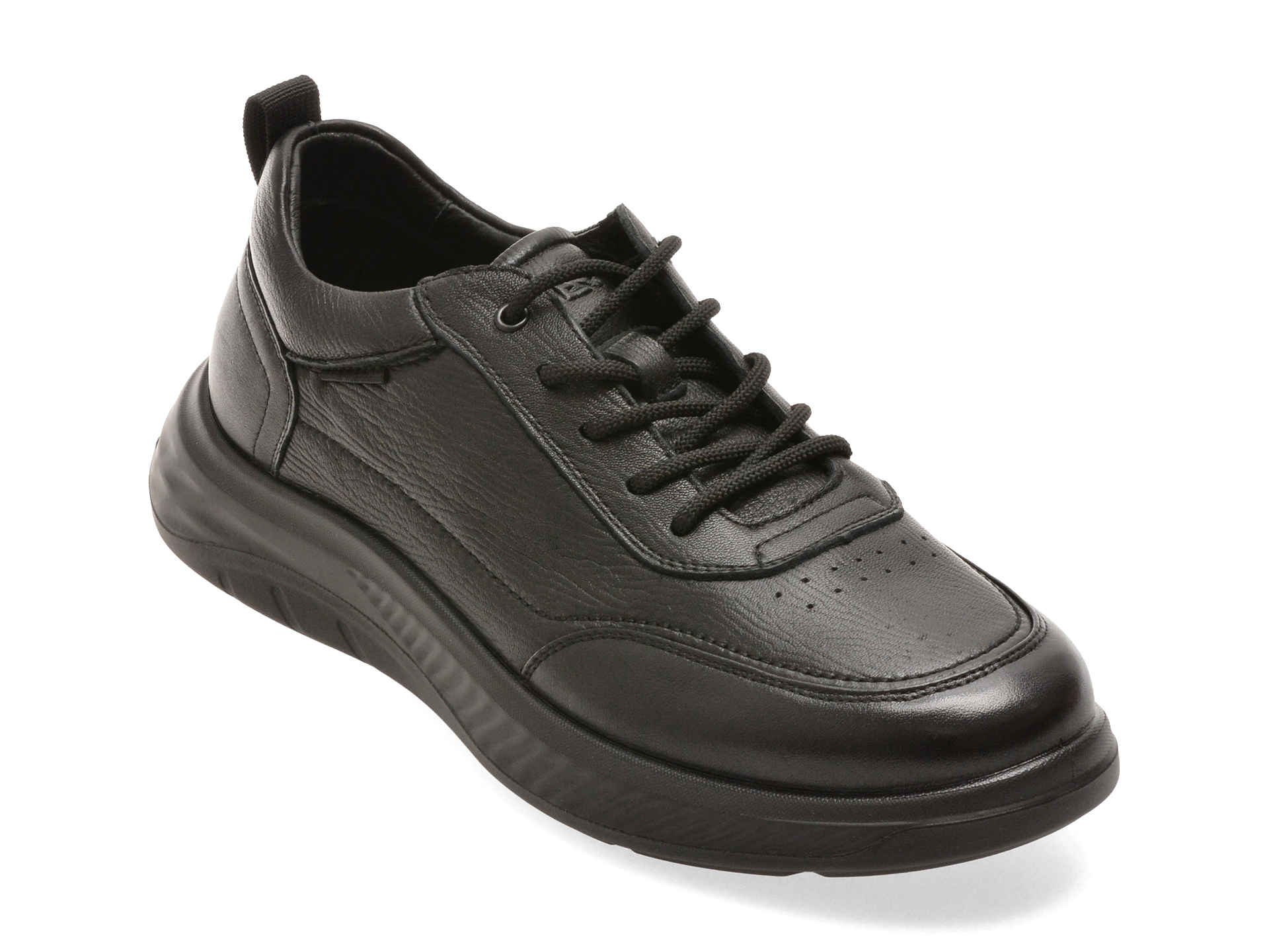 Pantofi sport OTTER negri din piele naturală