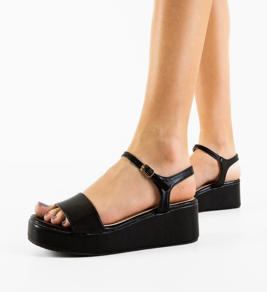 Sandale Dama Sefyn Negre | Eleganță și Confort - imagine 3