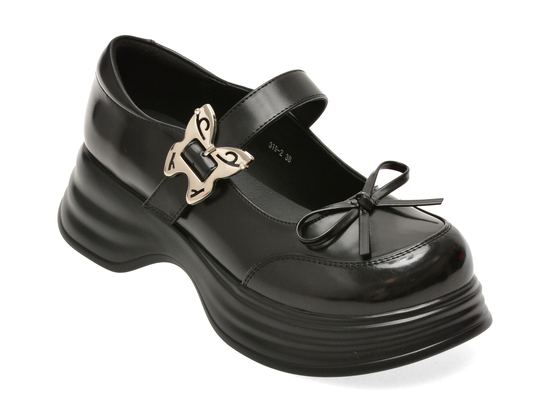 Pantofi GRYXX negri din piele naturală