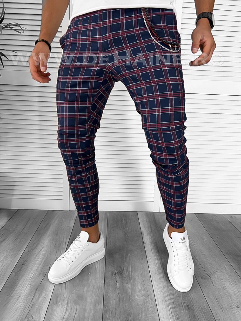 Pantaloni Barbati Casual Bleumarin Regular Fit