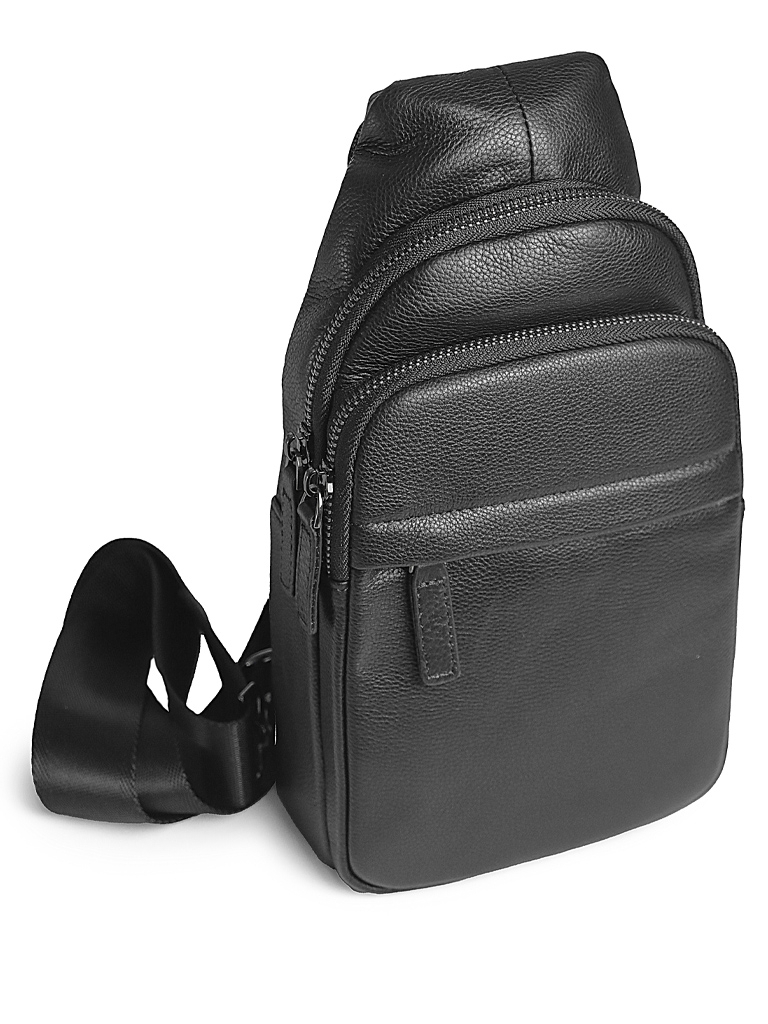 Geanta barbati din piele naturala neagra 1014 Gallantry