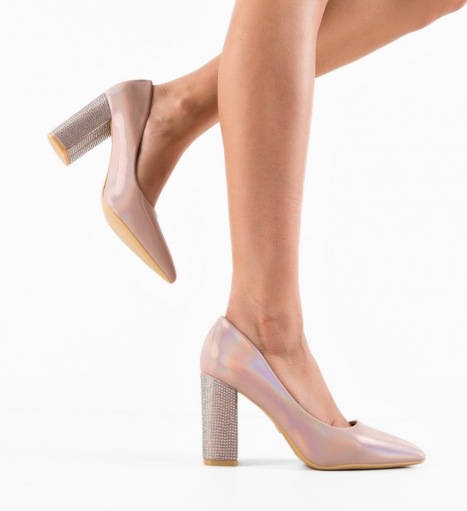 Pantofi Evely Roz - Eleganță și Stil - imagine 3