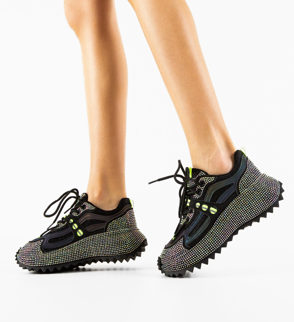 Sneakers Dama Davaa Negri - Confort și Stil