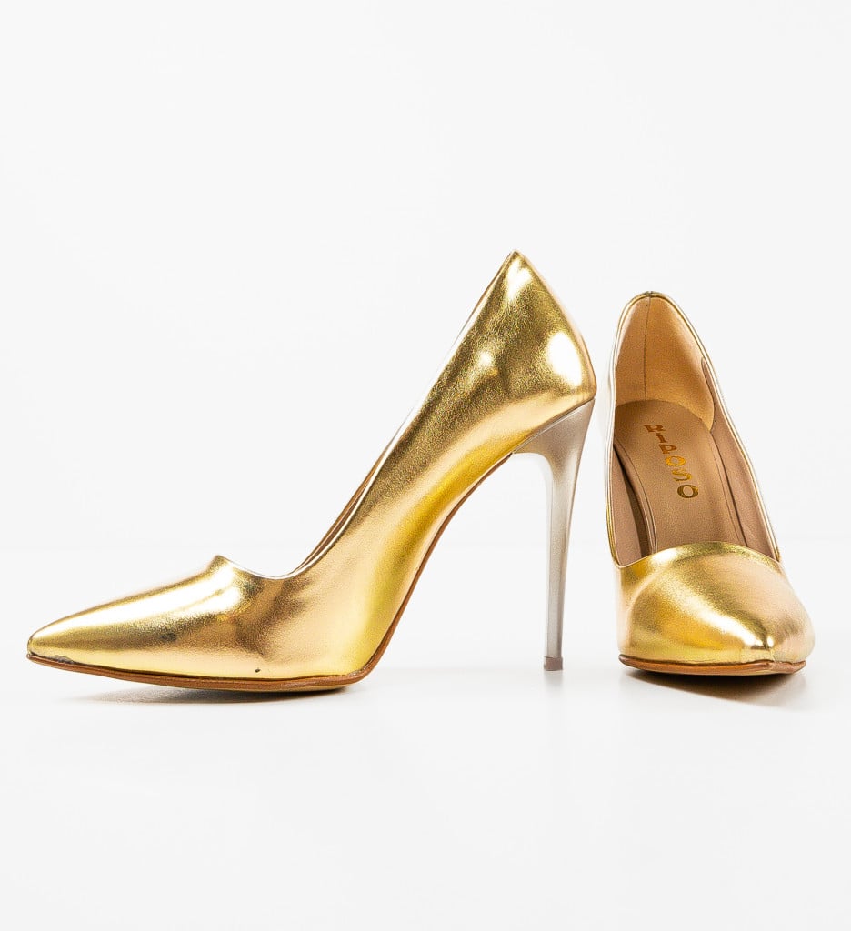 Pantofi Sonia Aurii 3 - Eleganță și Stil - imagine 7