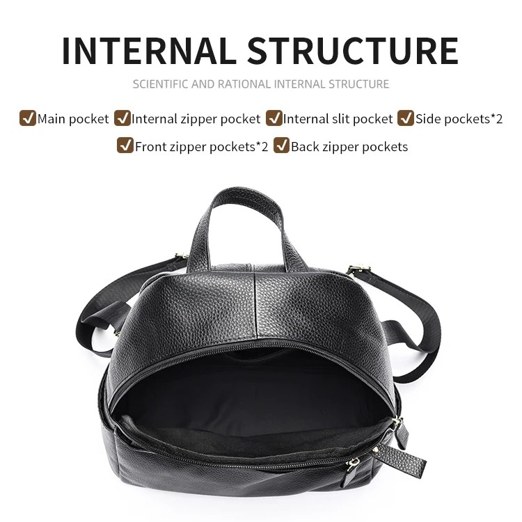Rucsac Dama Delis Bordo Piele Naturala - imagine 5