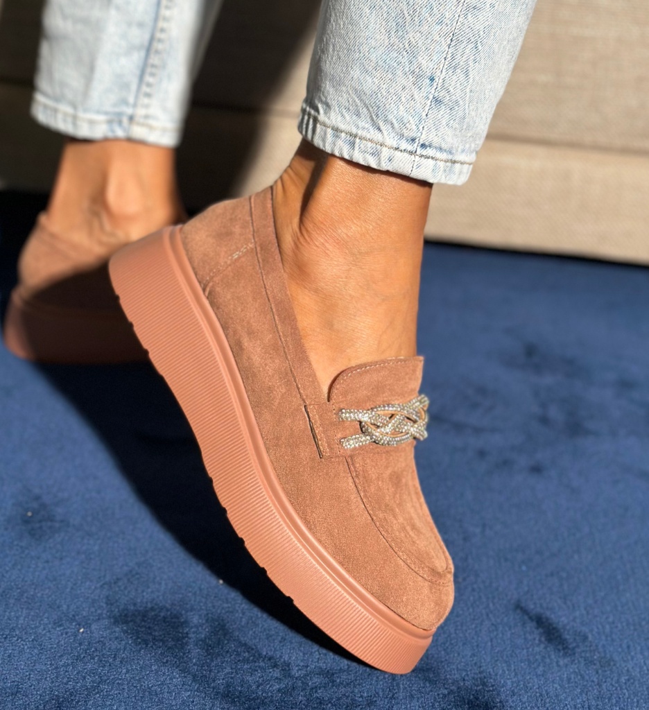 Pantofi Casual Dama Hallel Camel - Confort Stil - imagine 8