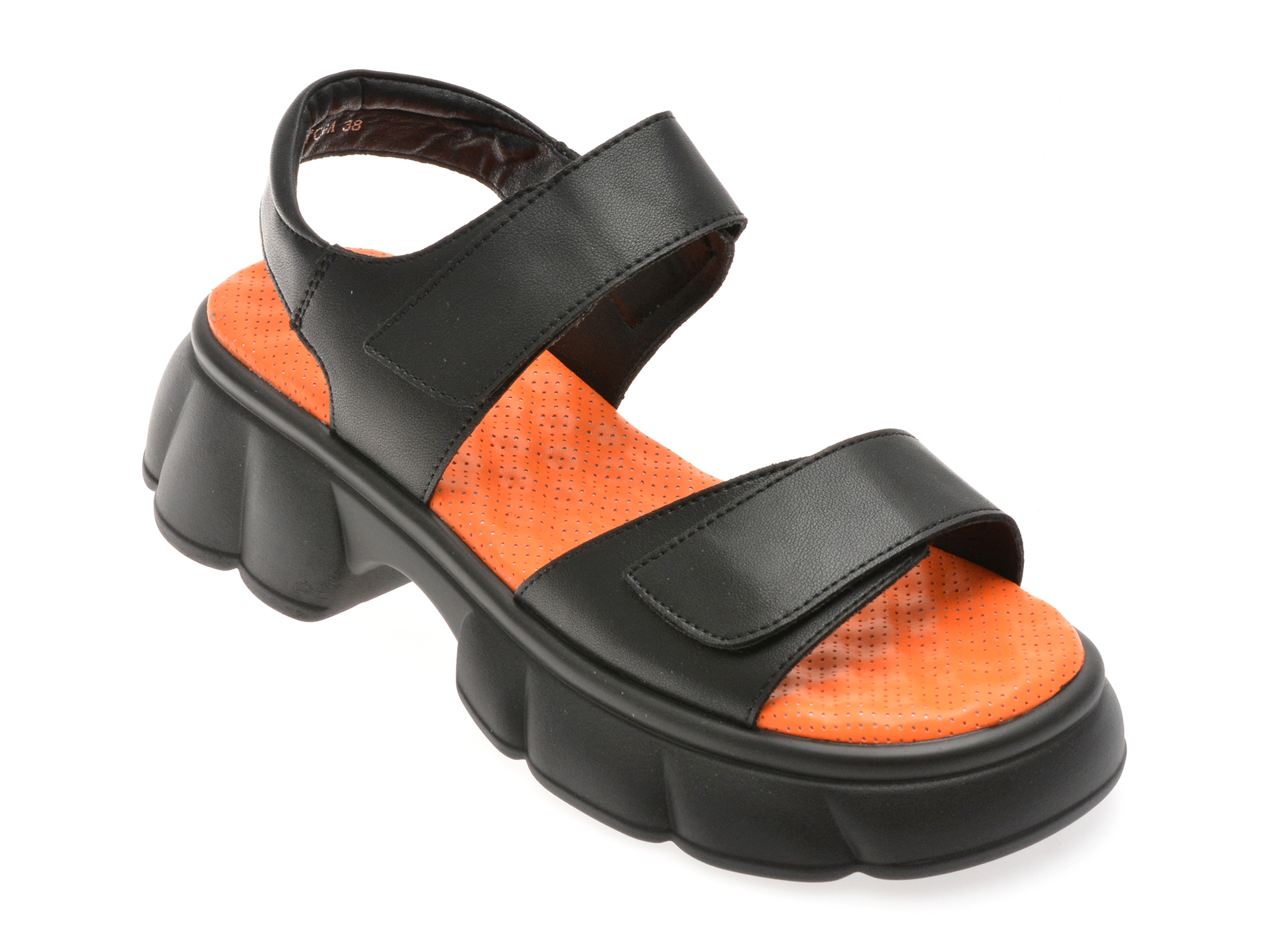 Sandale Dama Gryxx Negre, Piele Naturală, Confort