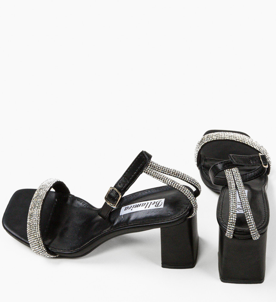 Sandale cu Toc Aqsa Negre - Eleganță și Stil - imagine 7