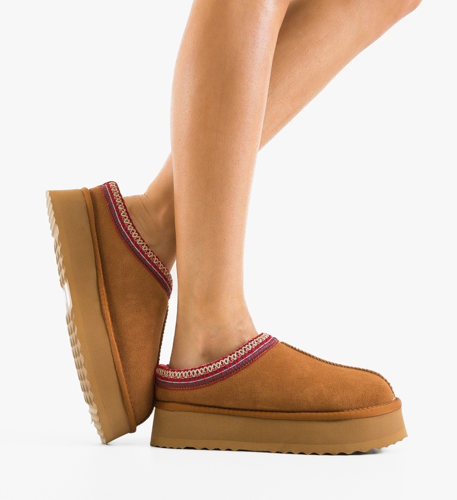 Papuci Grizly Camel Depurtat | Confort și Căldură - imagine 3