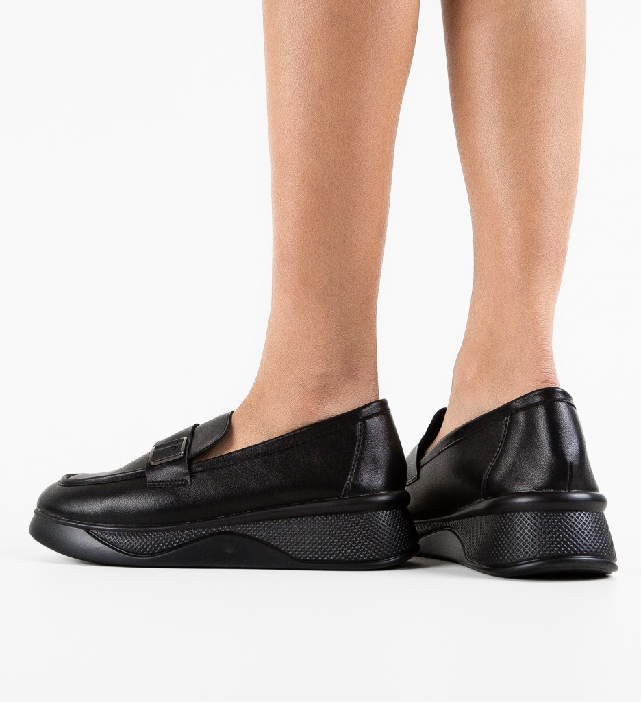 Pantofi Casual Dama Catlyn Negri Confort - imagine 4