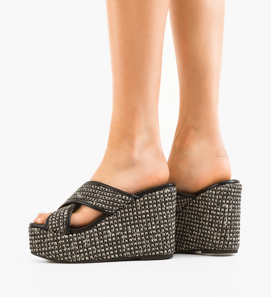 Sandale Platforma Moretti Negre | Stil si Confort - imagine 5
