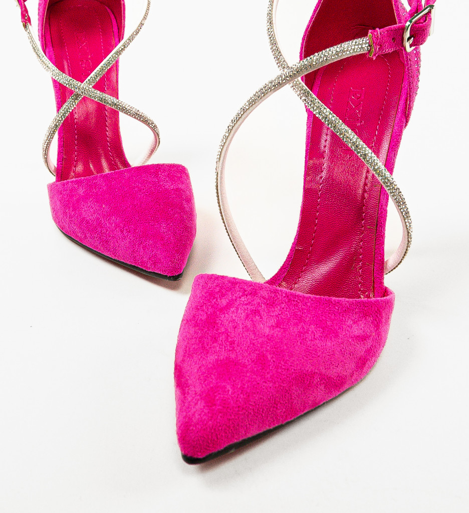 Pantofi Dama Roccala Roz Eleganți - imagine 6
