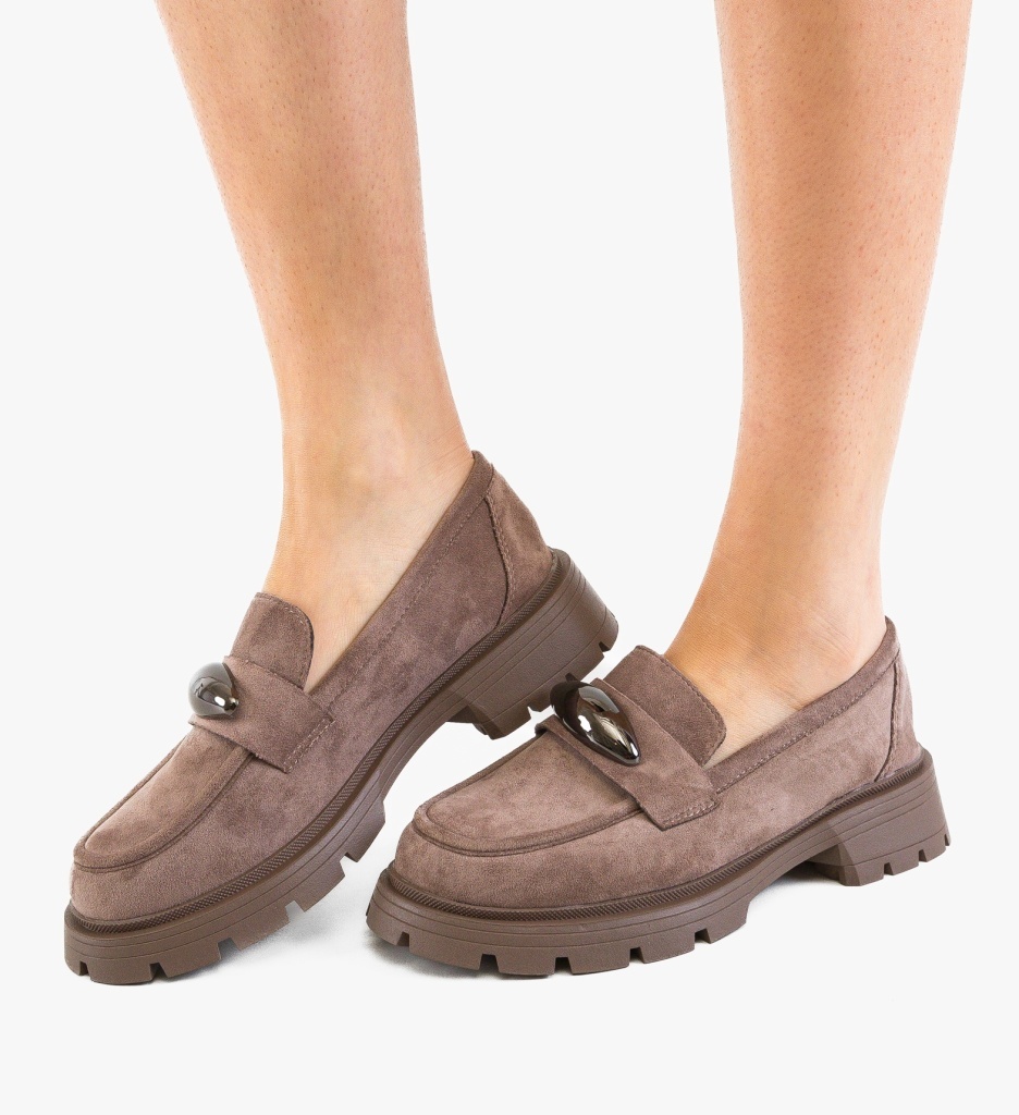 Pantofi Casual Dama Torant Khaki - imagine 3
