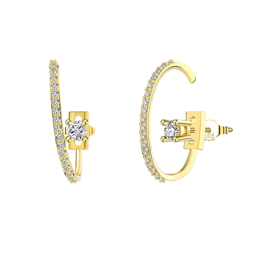 Cercei Delis Argint 925 Placati cu Aur