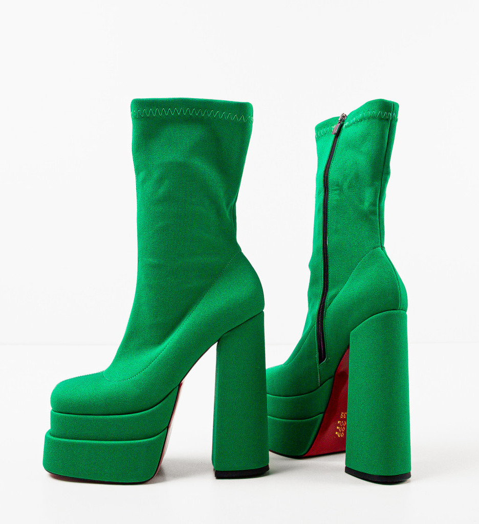 Botine Dama Versyk Verzi - Eleganță și Stil - imagine 5