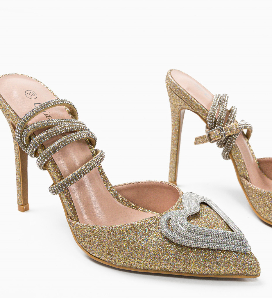 Pantofi Dama Jeuness Aurii - Eleganță și Stil - imagine 6