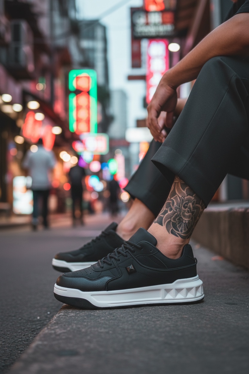 Adidași Casual Bărbați VLT L75 Negri