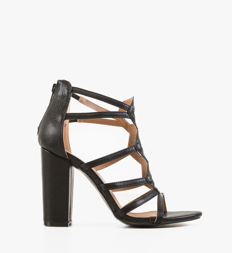 Sandale cu toc Polly Negre | Eleganță și Stil - imagine 10