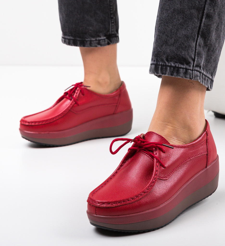 Pantofi Casual Vlasta Rosii - Confort și Stil - imagine 2