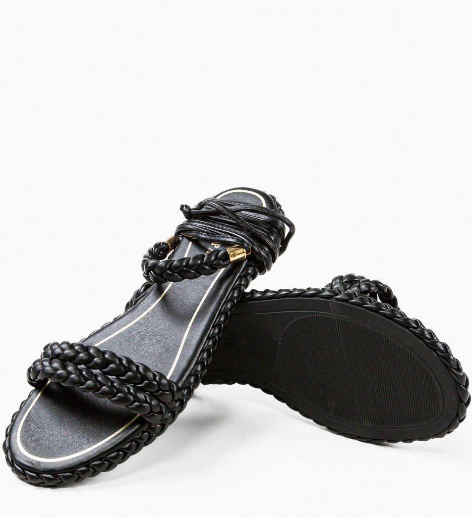 Sandale Dama Angelita Negre - Eleganță și Confort - imagine 8