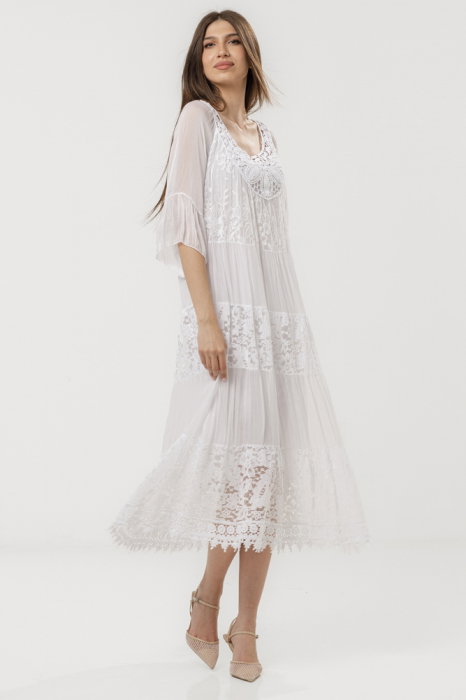 Rochie lunga matase Shopika eleganta